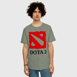 Футболка оверсайз мужская Dota 2: Logo, цвет: авокадо — фото 2