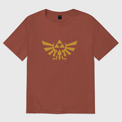 Футболка оверсайз мужская The Legend of Zelda, цвет: кирпичный