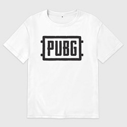 Футболка оверсайз мужская PUBG, цвет: белый