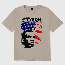 Футболка оверсайз мужская Mike Tyson: USA Boxing, цвет: миндальный