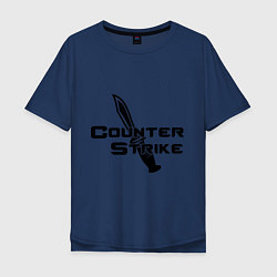 Футболка оверсайз мужская Counter Strike: Knife, цвет: тёмно-синий