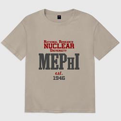 Футболка оверсайз мужская MEPHI, цвет: миндальный