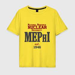 Футболка оверсайз мужская MEPHI, цвет: желтый