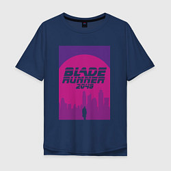 Футболка оверсайз мужская Blade Runner 2049: Purple, цвет: тёмно-синий