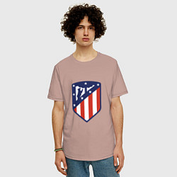 Футболка оверсайз мужская Atletico Madrid, цвет: пыльно-розовый — фото 2