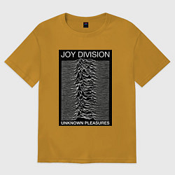 Футболка оверсайз мужская Joy Division: Unknown Pleasures, цвет: горчичный