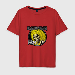 Футболка оверсайз мужская Iron Maiden Killers, цвет: красный