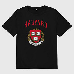 Футболка оверсайз мужская Harvard university, цвет: черный