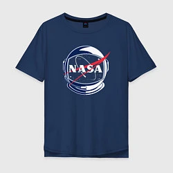 Футболка оверсайз мужская NASA, цвет: тёмно-синий