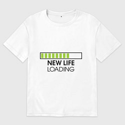 Мужская футболка оверсайз New life. Loading