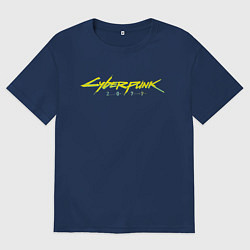 Футболка оверсайз мужская Cyberpunk 2077, цвет: тёмно-синий
