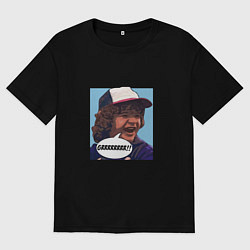 Футболка оверсайз мужская Очень странные дела, цвет: черный