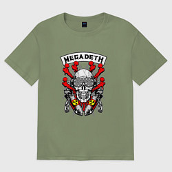 Футболка оверсайз мужская Megadeth Rocker, цвет: авокадо