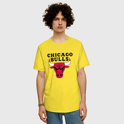 Футболка оверсайз мужская Chicago Bulls, цвет: желтый — фото 2