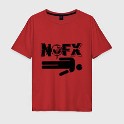 Футболка оверсайз мужская NOFX crushman, цвет: красный