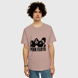 Футболка оверсайз мужская Pink Floyd, цвет: пыльно-розовый — фото 2