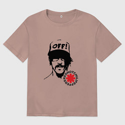 Футболка оверсайз мужская Red Hot Chili Peppers: Off, цвет: пыльно-розовый