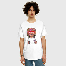Футболка оверсайз мужская Lil Pump: Esketit Style, цвет: белый — фото 2