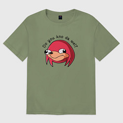 Футболка оверсайз мужская Do You Kno da wei?, цвет: авокадо