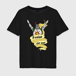 Футболка оверсайз мужская Praise the Sun, цвет: черный
