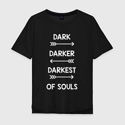 Футболка оверсайз мужская Darkest of Souls, цвет: черный