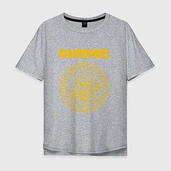 Футболка оверсайз мужская Ramones, цвет: меланж