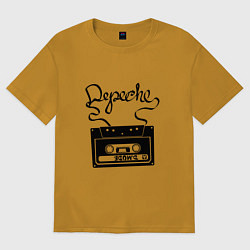 Футболка оверсайз мужская Depeche Mode: Tape, цвет: горчичный