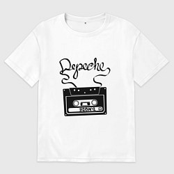 Футболка оверсайз мужская Depeche Mode: Tape, цвет: белый