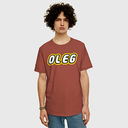 Футболка оверсайз мужская Oleg, цвет: кирпичный — фото 2