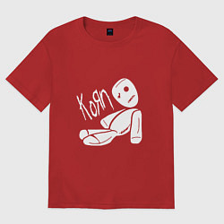 Футболка оверсайз мужская Korn Toy, цвет: красный