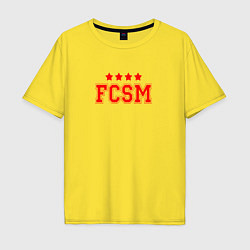 Футболка оверсайз мужская FCSM Club, цвет: желтый