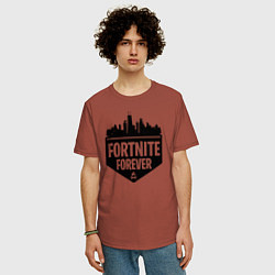 Футболка оверсайз мужская Fortnite Forever, цвет: кирпичный — фото 2