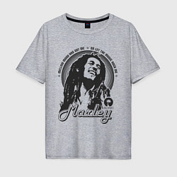 Футболка оверсайз мужская Bob Marley: Island, цвет: меланж