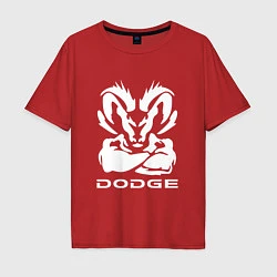 Футболка оверсайз мужская Dodge, цвет: красный