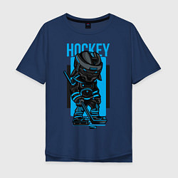 Футболка оверсайз мужская Ice Hockey, цвет: тёмно-синий