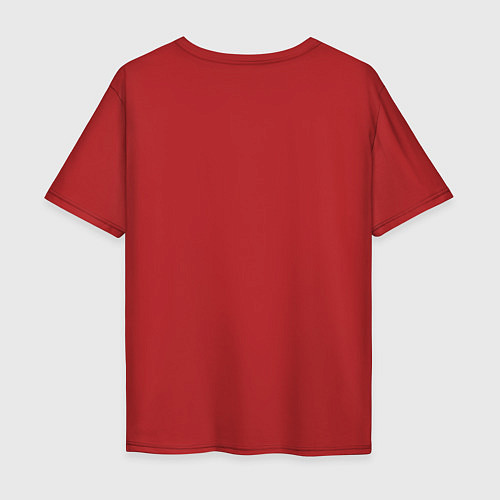 Мужская футболка оверсайз ФСКН с гербом / Красный – фото 2