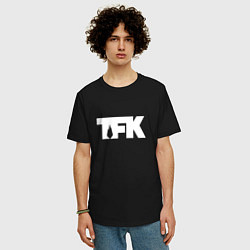 Футболка оверсайз мужская TFK: White Logo, цвет: черный — фото 2