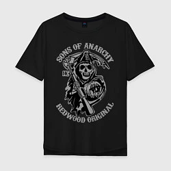 Футболка оверсайз мужская Sons of Anarchy: Redwood Original, цвет: черный