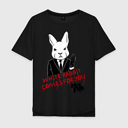 Футболка оверсайз мужская Misfits: White rabbit, цвет: черный