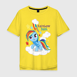Мужская футболка оверсайз Rainbow Dash