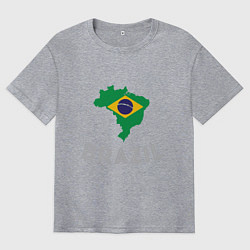 Футболка оверсайз мужская Brazil Country, цвет: меланж