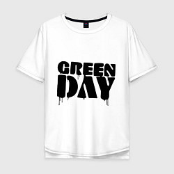 Футболка оверсайз мужская Greeen Day: spray style, цвет: белый