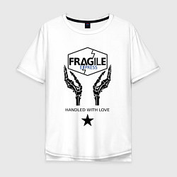 Футболка оверсайз мужская Fragile Express цвета белый — фото 1