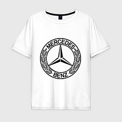 Футболка оверсайз мужская Mercedes-Benz, цвет: белый