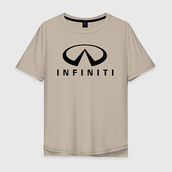 Футболка оверсайз мужская Infiniti logo, цвет: миндальный