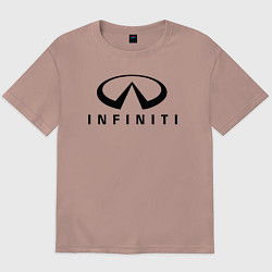 Футболка оверсайз мужская Infiniti logo, цвет: пыльно-розовый