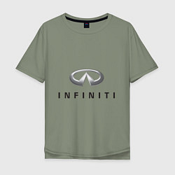 Футболка оверсайз мужская Logo Infiniti, цвет: авокадо