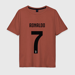 Футболка оверсайз мужская RONALDO 7, цвет: кирпичный