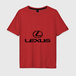 Футболка оверсайз мужская Lexus logo, цвет: красный