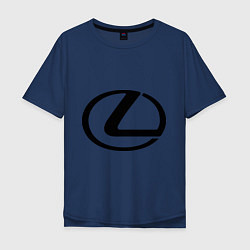 Футболка оверсайз мужская Logo lexus, цвет: тёмно-синий